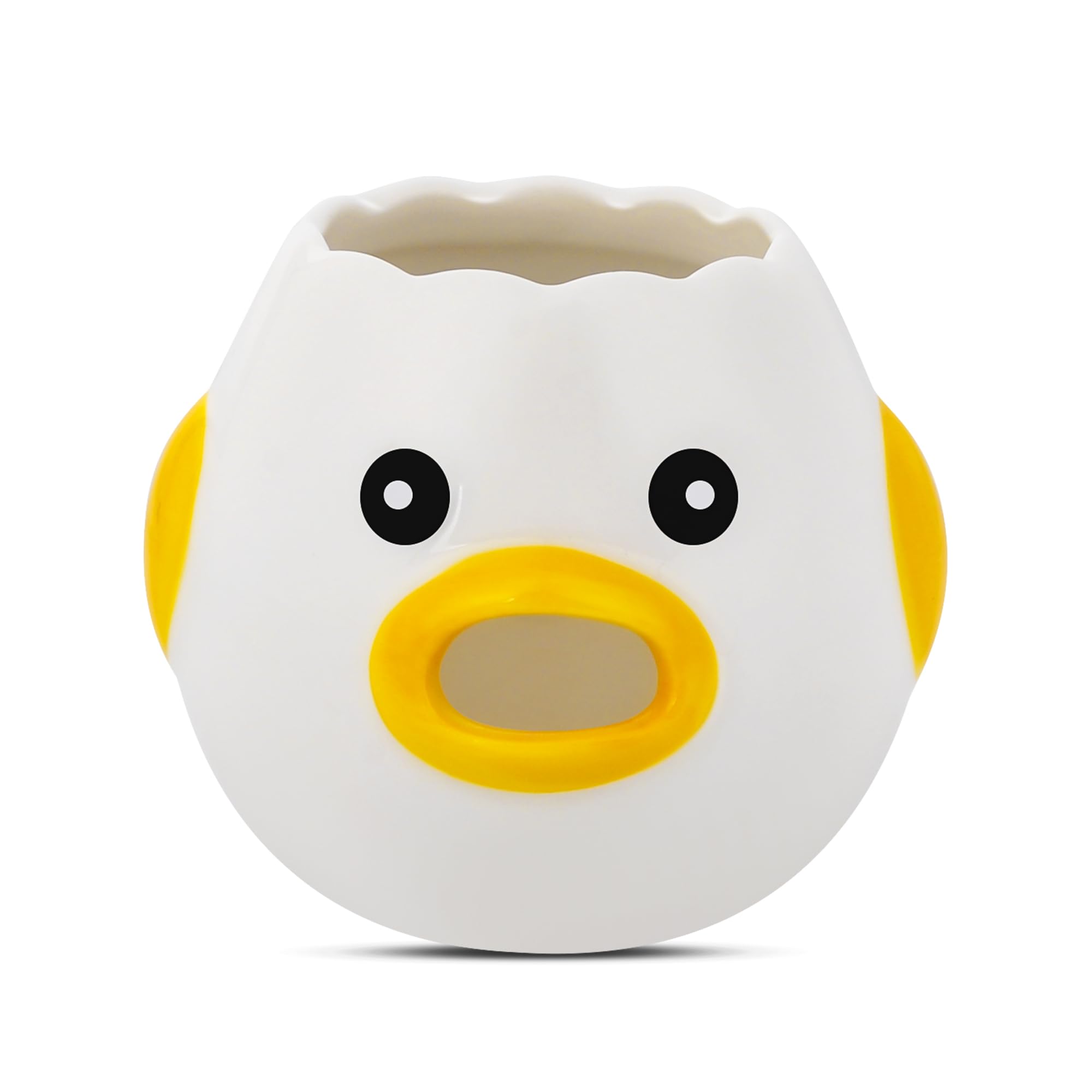Creasol Ceramic Egg Separator - Adorable Chick Design for Easy Egg Yolk & White Separation | Dishwasher Safe Baking & Cooking Tool | Perfect for Baking Cakes, Making Omelets & Meal Prep | Yellow Kitchen Gadget