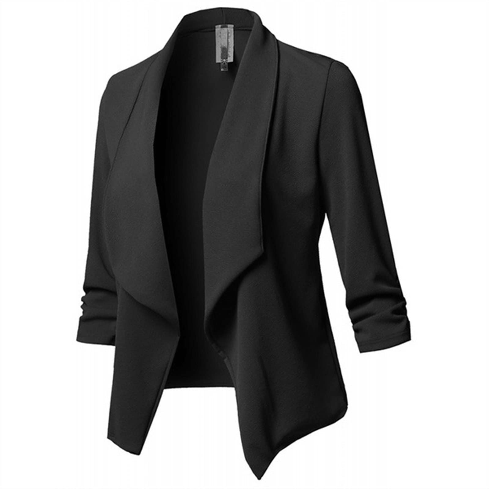 WDBBY Women's Plus Size Slim Blazer Jacket - Spring Solid Color Suit Jacket for Office & Casual Wear | Versatile & Stylish (Color: A, Size: S)