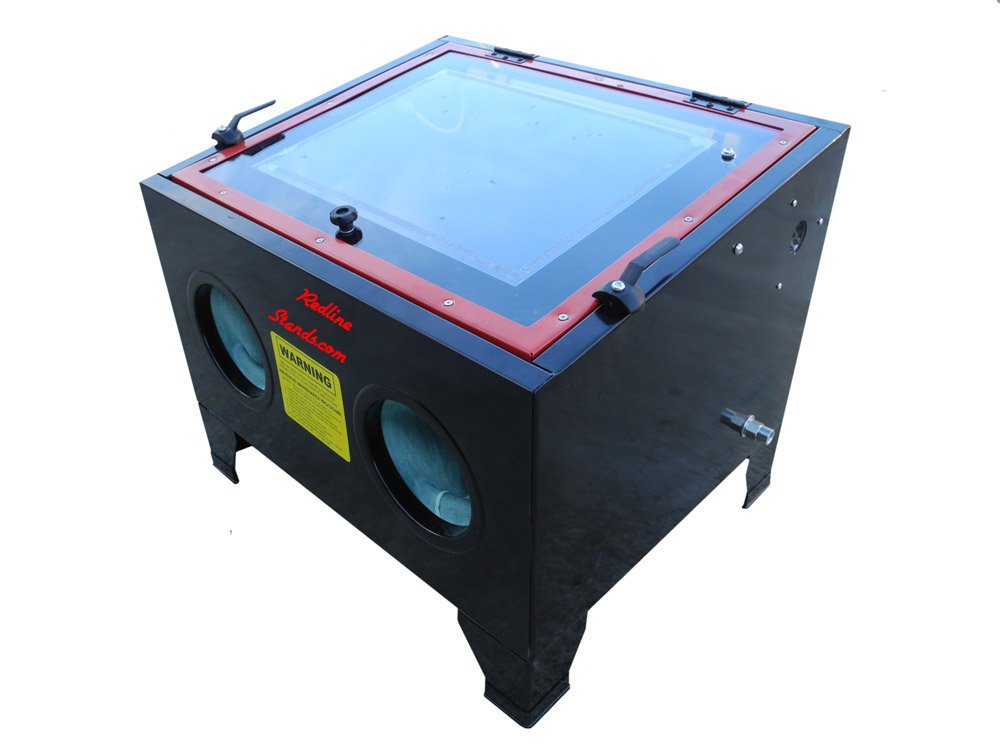 Redline RE26 Benchtop Sandblasting Cabinet - Glass Bead Media Blaster for Metal, Wood & Auto Restoration | Perfect for DIY Projects & Professional Workshops