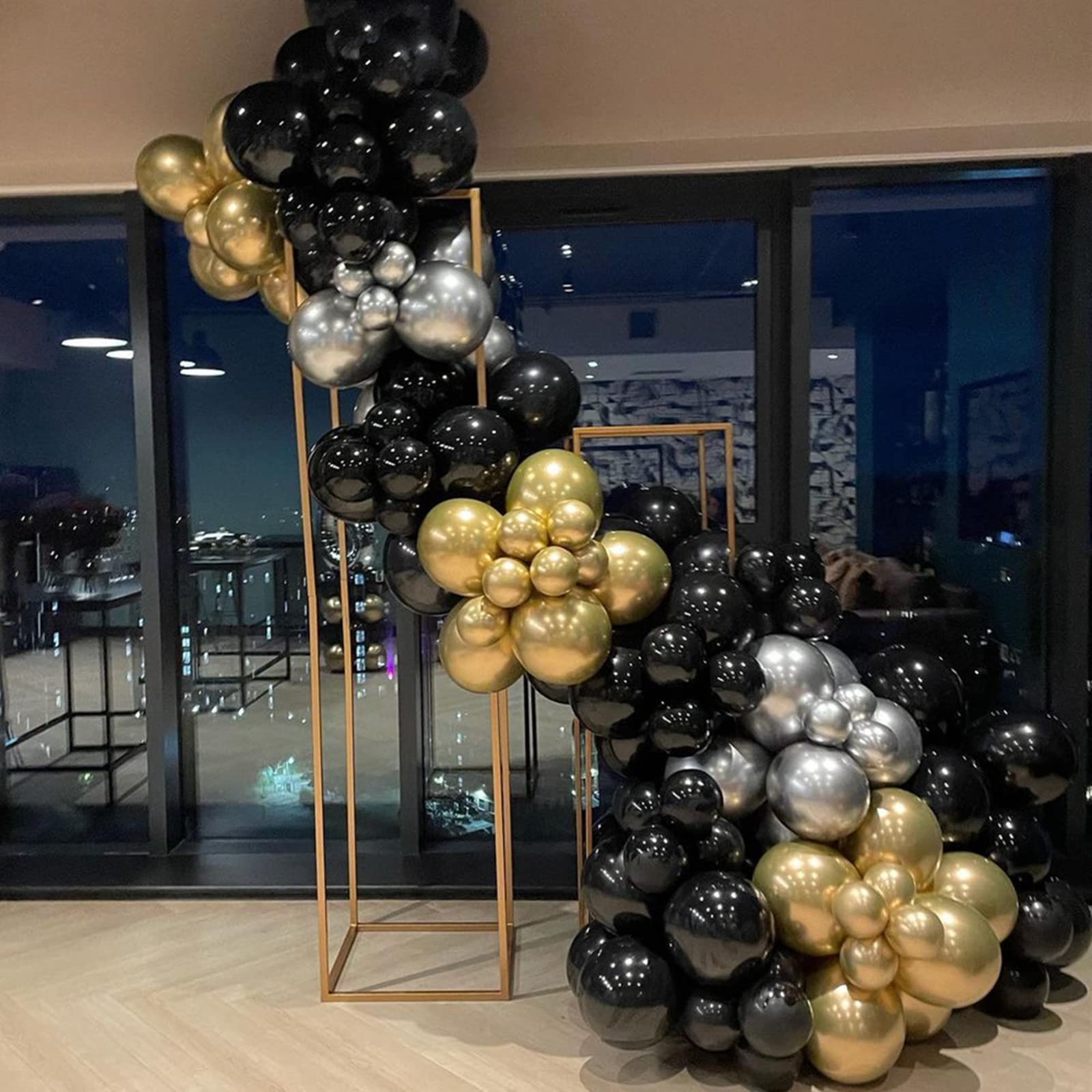 50pcs 12 Inch Chrome Gold Metallic Balloons - Premium Latex Balloons for Birthday, Engagement, Wedding, Baby Shower & Anniversary Party Decorations - Perfect for Indoor & Outdoor Celebrations