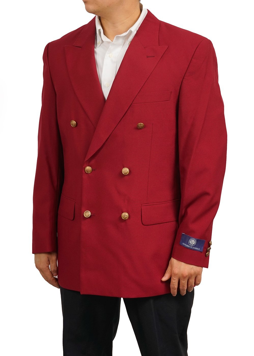 Stylish Men's Double Breasted Burgundy Blazer for Business & Formal Occasions - Premium Wool Blend Suit Jacket for Weddings, Office & Special Events