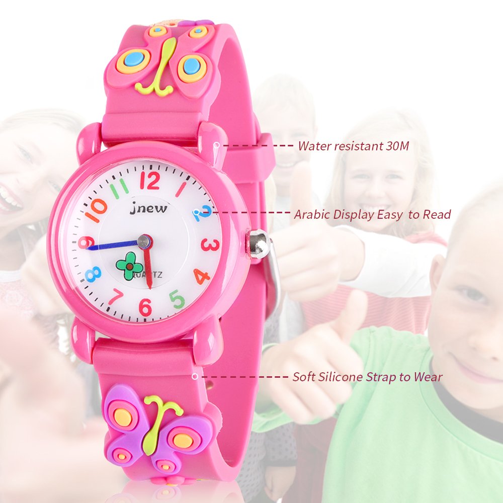 **3D Cartoon Waterproof Kids Watch for Girls Ages 3-8 - Cute & Durable Toddler Watch - Perfect Gift for Birthdays, Christmas & Daily Wear**