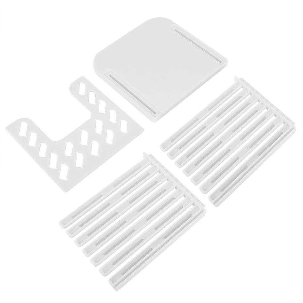 Foldable Bread Slicer - Plastic Toast & Loaf Cutting Guide for Homemade Bread, Cakes, Bagels | Perfect for Baking, Meal Prep & Kitchen Organization (White)