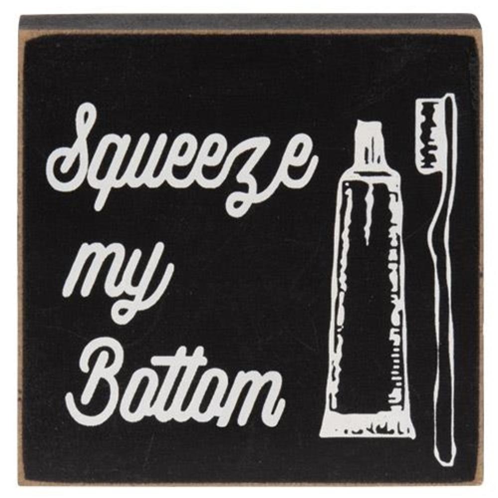 Funny Wooden Bathroom Sign - 3 Assorted Designs for Home Decor, Farmhouse Style, Powder Room & Guest Bath Humor