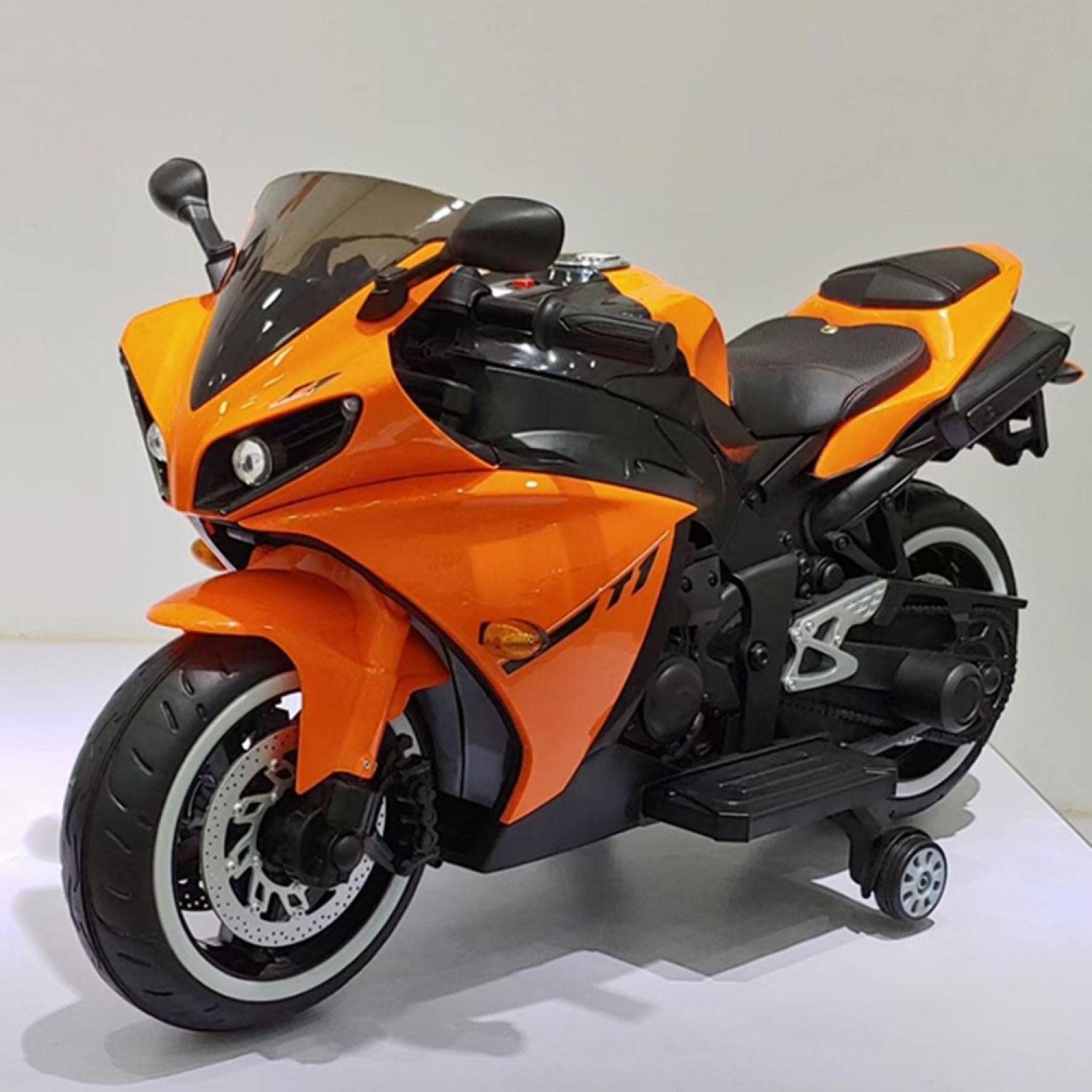 12V Kids Electric Motorcycle Toy - Perfectbot Ride-On Bike with Training Wheels, Music, Lights & Foot Pedal - Battery-Powered Motorbike for Boys & Girls - Ideal for Outdoor Play, Birthday Gifts & Backyard Fun