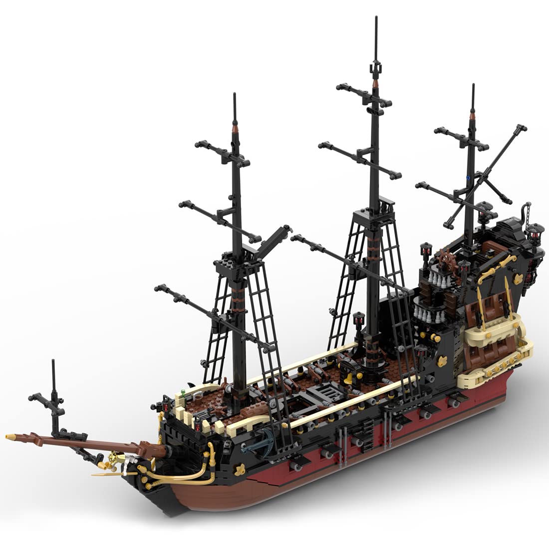 Medieval Pirate Ghost Ship Building Blocks Set - 3008 Pcs Lego-Compatible MOC Model Kit | Creative Construction Toy for Adults & Kids | Perfect for POTC Fans, DIY Projects & Collector Displays