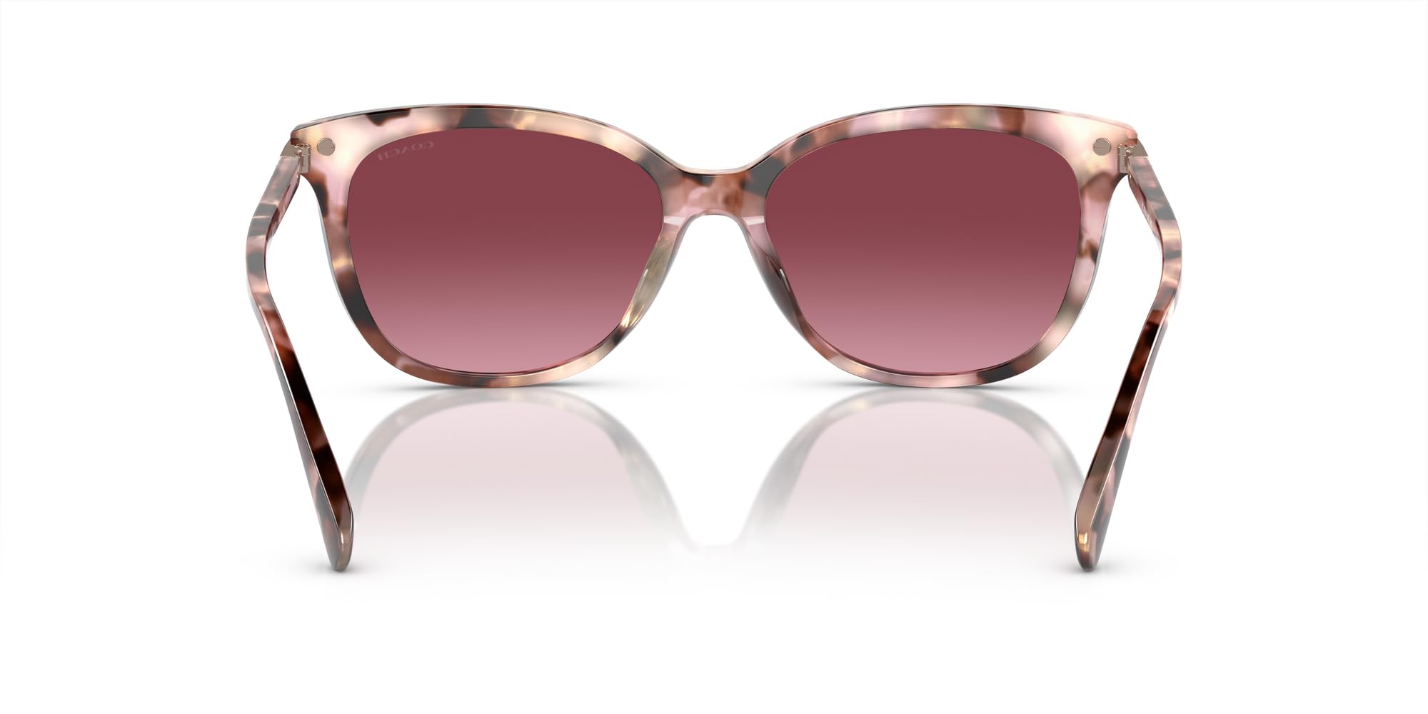 Coach Women's HC8378U Cat Eye Sunglasses – UV Protection, Polarized Lenses, Lightweight & Stylish for Outdoor, Beach, and Driving