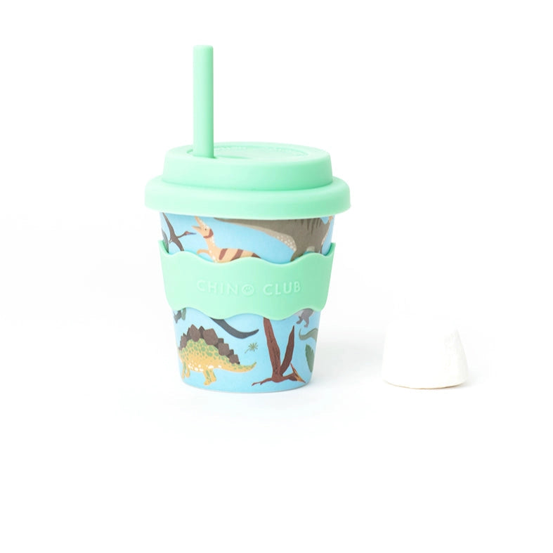 Dino Babychino Cup 120ml - Cute Dinosaur-Themed Baby Drinking Cup for Toddlers | Perfect for Milk, Juice & Smoothies at Home or On-the-Go
