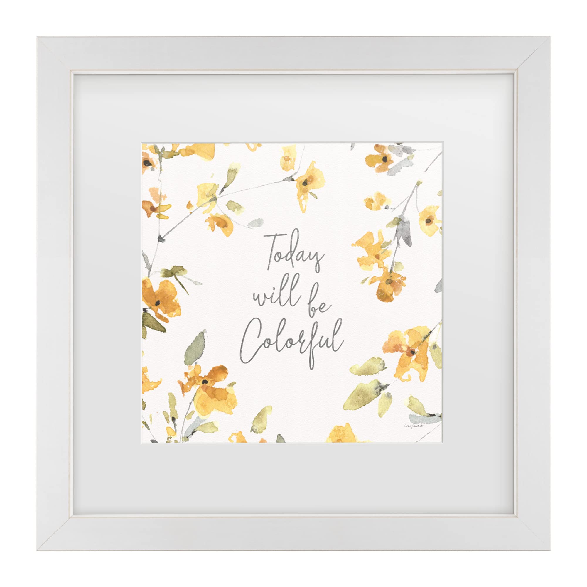 Lisa Audit 'Happy Yellow 21' Vibrant Floral Canvas Wall Art - Modern Home Decor for Living Room, Bedroom & Office