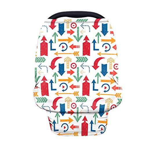 Buybai Baby Car Seat Cover & Nursing Cover - Soft, Durable Elastic Fabric for Strollers, High Chairs & Shopping Carts | Perfect for Privacy, Comfort & Protection While Nursing or Traveling with Baby