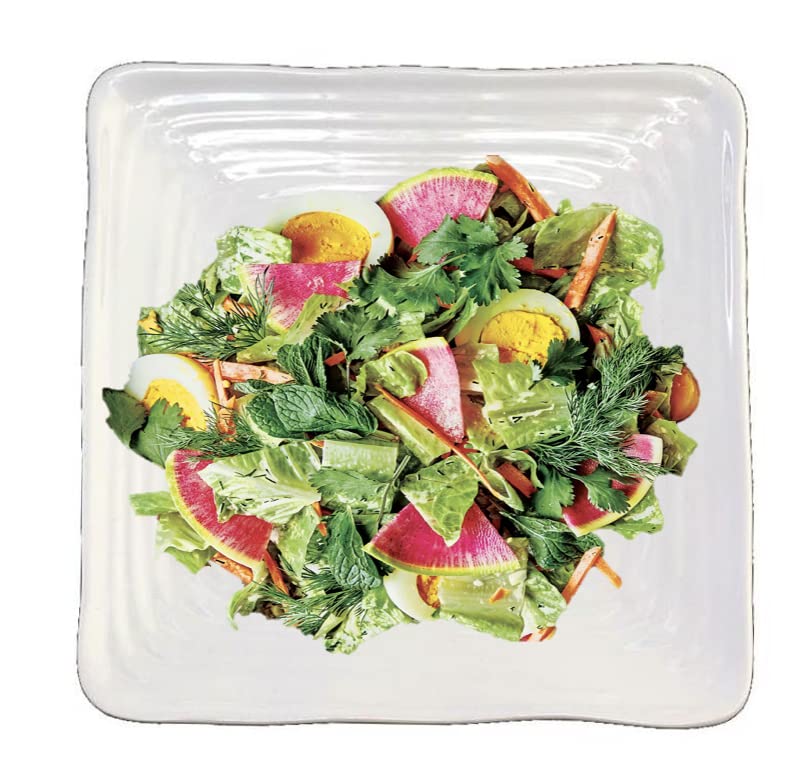 Lucky Star Melamine Square Dinner Plates - 7.5