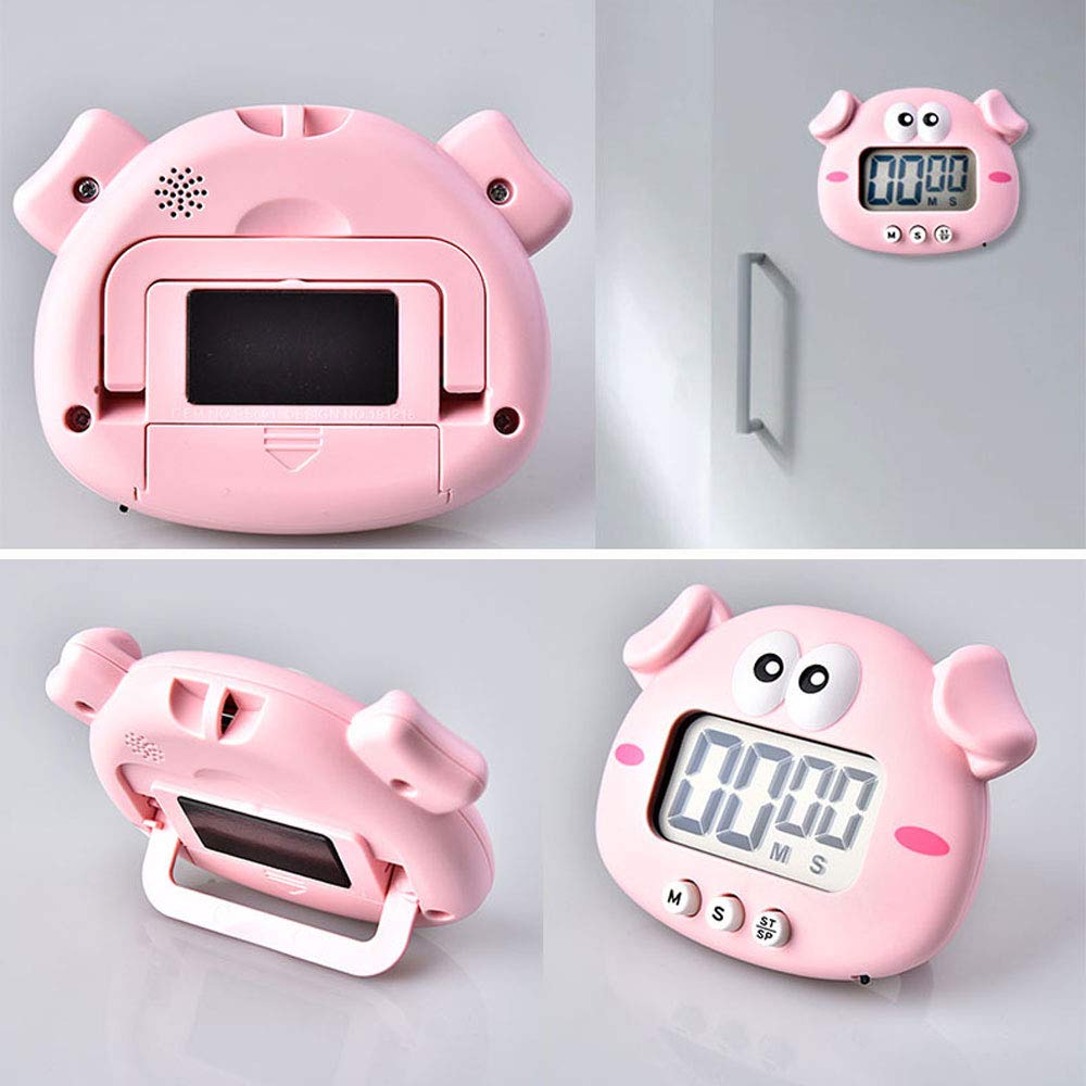 Cartoon Pig Electronic Kitchen Timer - 99 Minute Countdown with Loud Alarm for Cooking, Baking, Exercise & Study | Home & Office Gadget