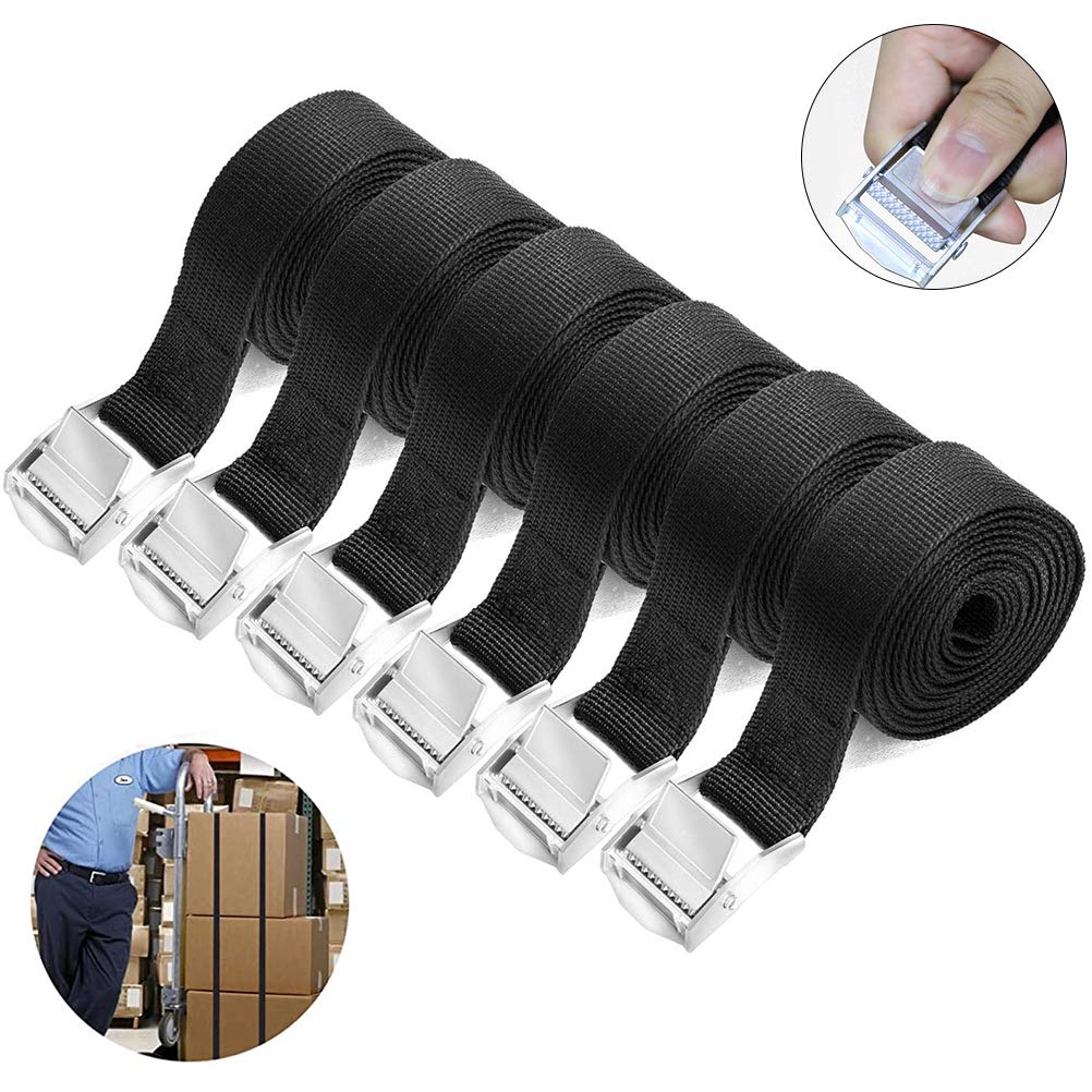 6PCS Heavy Duty Ratchet Tie Down Straps - 2
