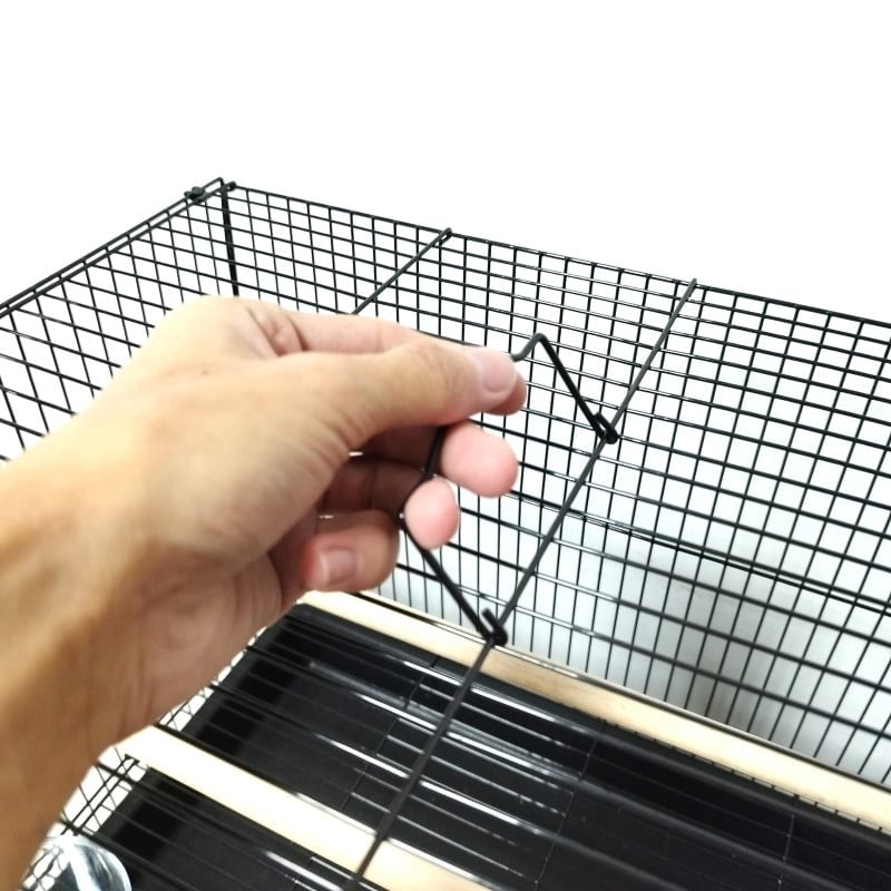 DAYANG 600 Large Bird Cage 46x31x33cm - Black Metal Aviary for Parrots, Cockatiels & Small Birds | Perfect for Home, Office or Outdoor Use