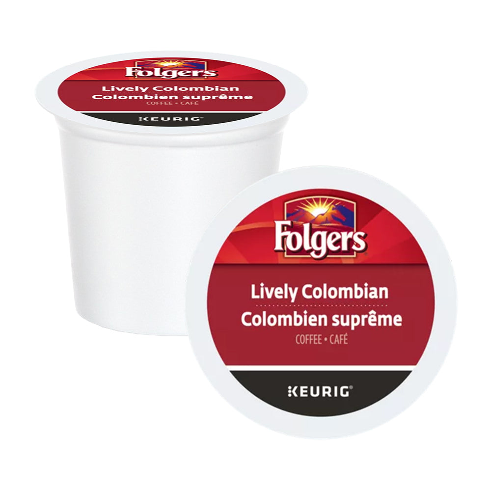 Folgers Gourmet Selections Lively Colombian K-Cup® Pods 24 Pack - Medium Roast Coffee for Keurig Brewers | Perfect for Office, Home & Morning Energy Boost