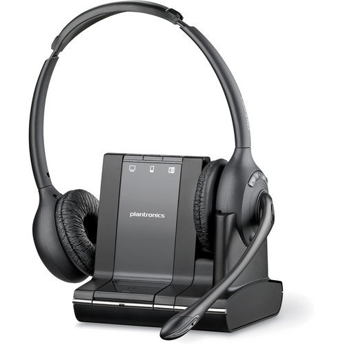 Plantronics Savi W720 Wireless Headset System - Multi-Device Bluetooth Headset with Noise Cancelling Mic for Office, Call Center & Remote Work