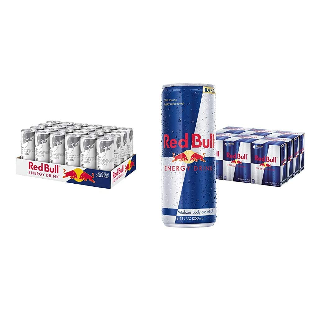 Red Bull Energy Drink Coconut Berry & Original Flavor Combo Pack - 24 Cans Each (48 Total) - Boost Energy, Focus & Performance - Perfect for Workouts, Gaming & Late-Night Study Sessions