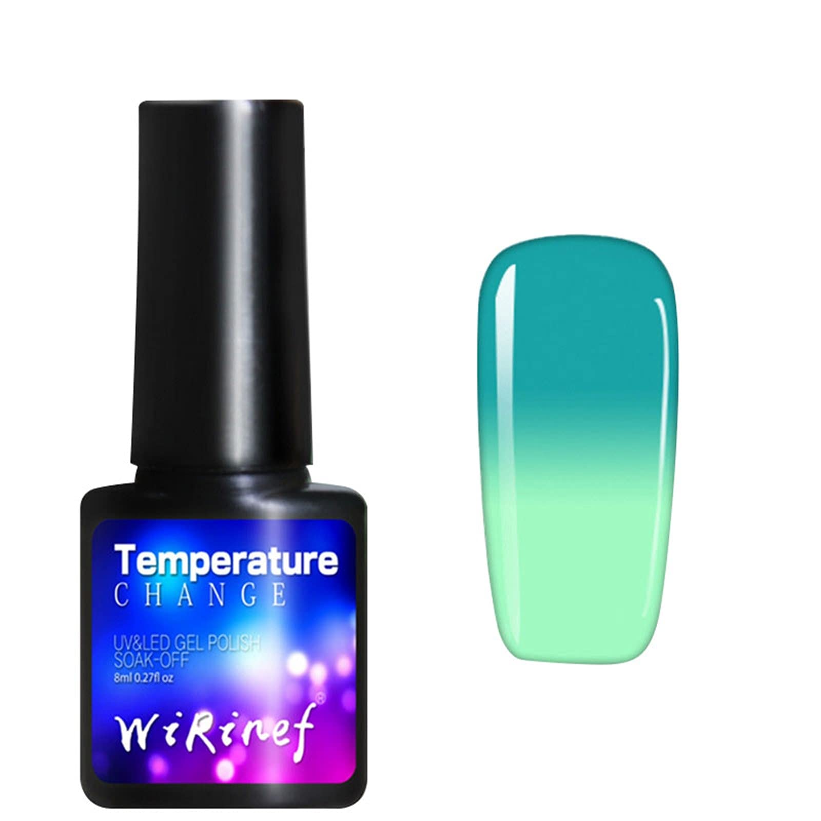 Gel Nail Polish Set - 12 Colors Temperature Changing Nail Polish with Glitter & Nude Shades, Soak Off LED/UV Lamp Compatible, Starter Kit for DIY Nail Art at Home | Perfect for Women's Manicures, Parties & Gifts