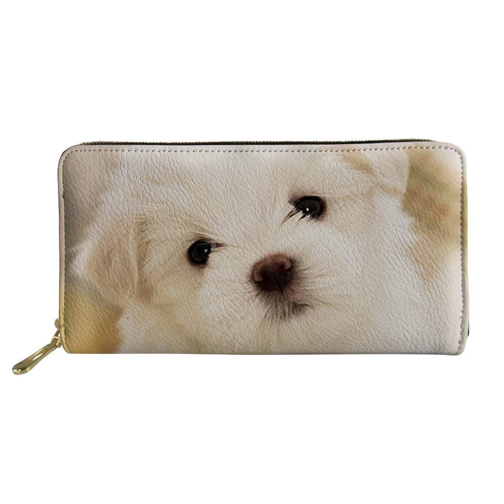 Cute Animal Print Women's Leather Wallet Clutch - Long Coin Purse with Phone & Card Holder - Perfect for Everyday Use, Travel, and Gifts