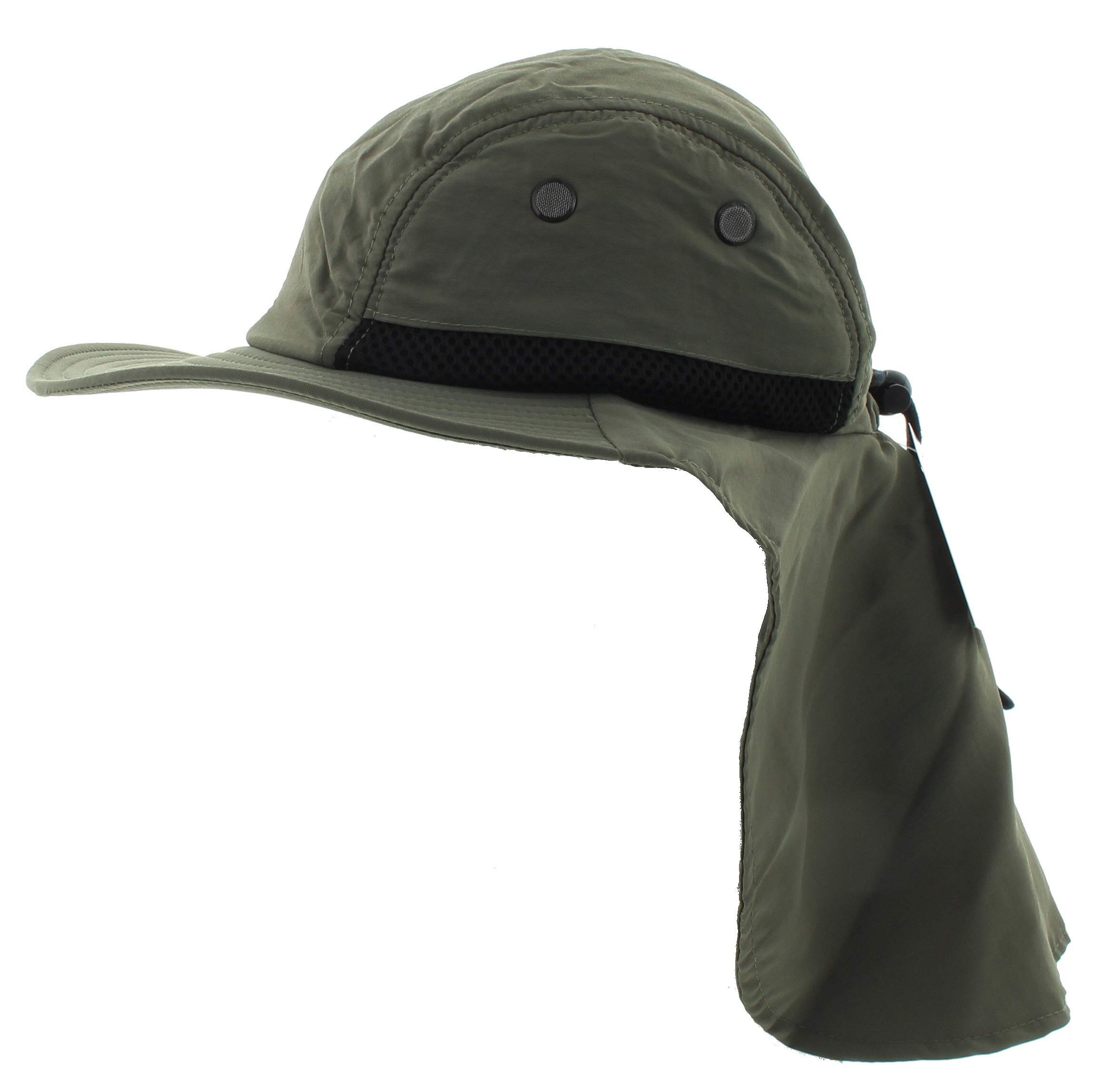 Packable Wide Brim Sun Hat with Neck Flap & Adjustable Headband for Women Men Kids - UPF 50+ UV Protection for Beach, Hiking, Fishing, Gardening Outdoor Activities