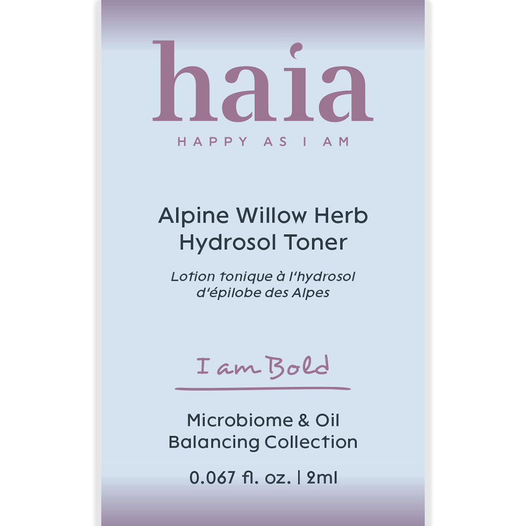 Haia I Am Bold Alpine Willow Herb Hydrosol Toner - Organic Facial Toner for Sensitive Skin, Hydrating & Soothing, Vegan Skincare for Daily Use & After Sun Care