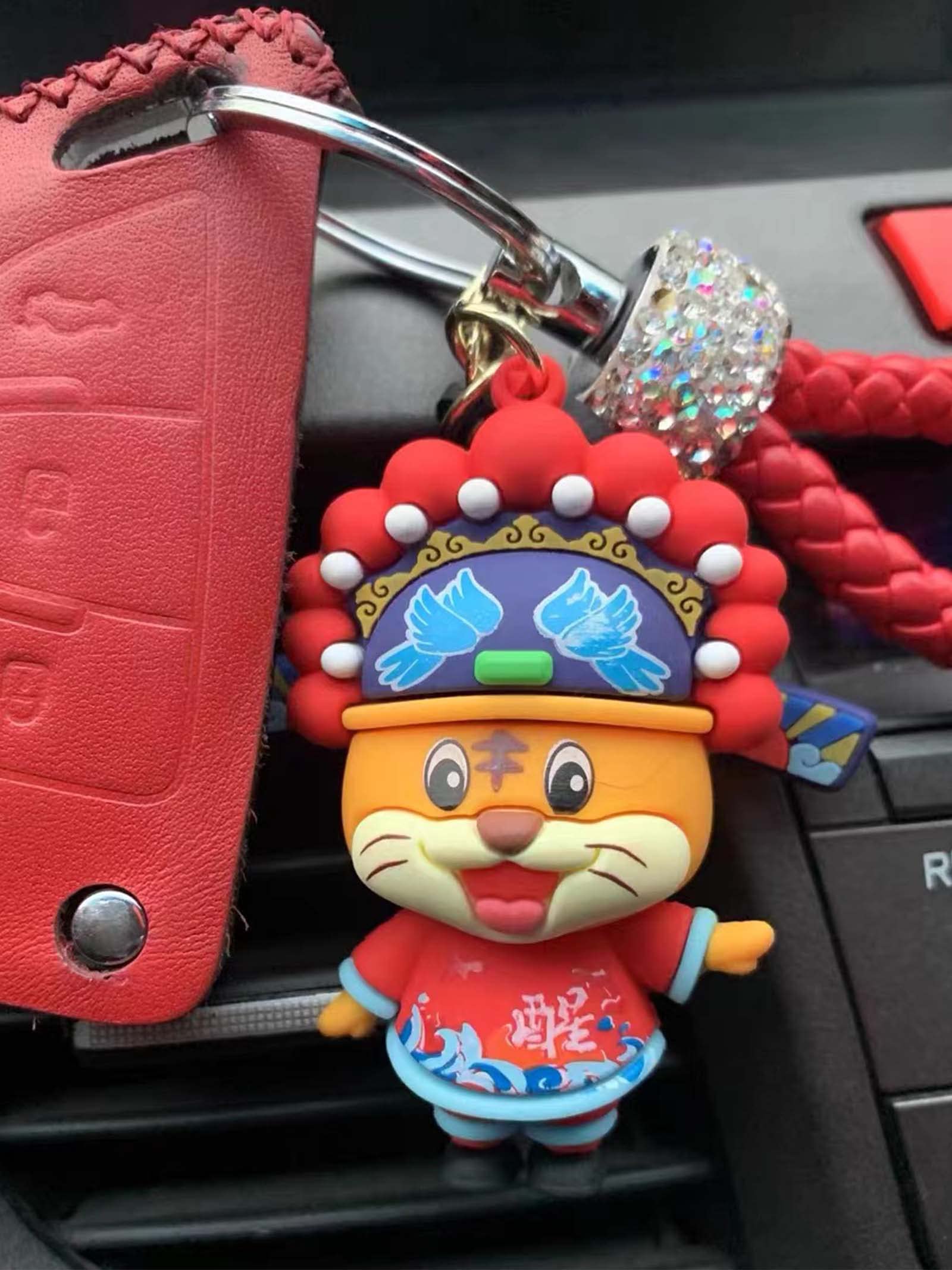 Stylish Tiger Keychain for Women - Chinese Zodiac Animal Key Ring, Trendy Gift for Teen Girls - Perfect for Backpacks, Purses & Keychains - Under $5