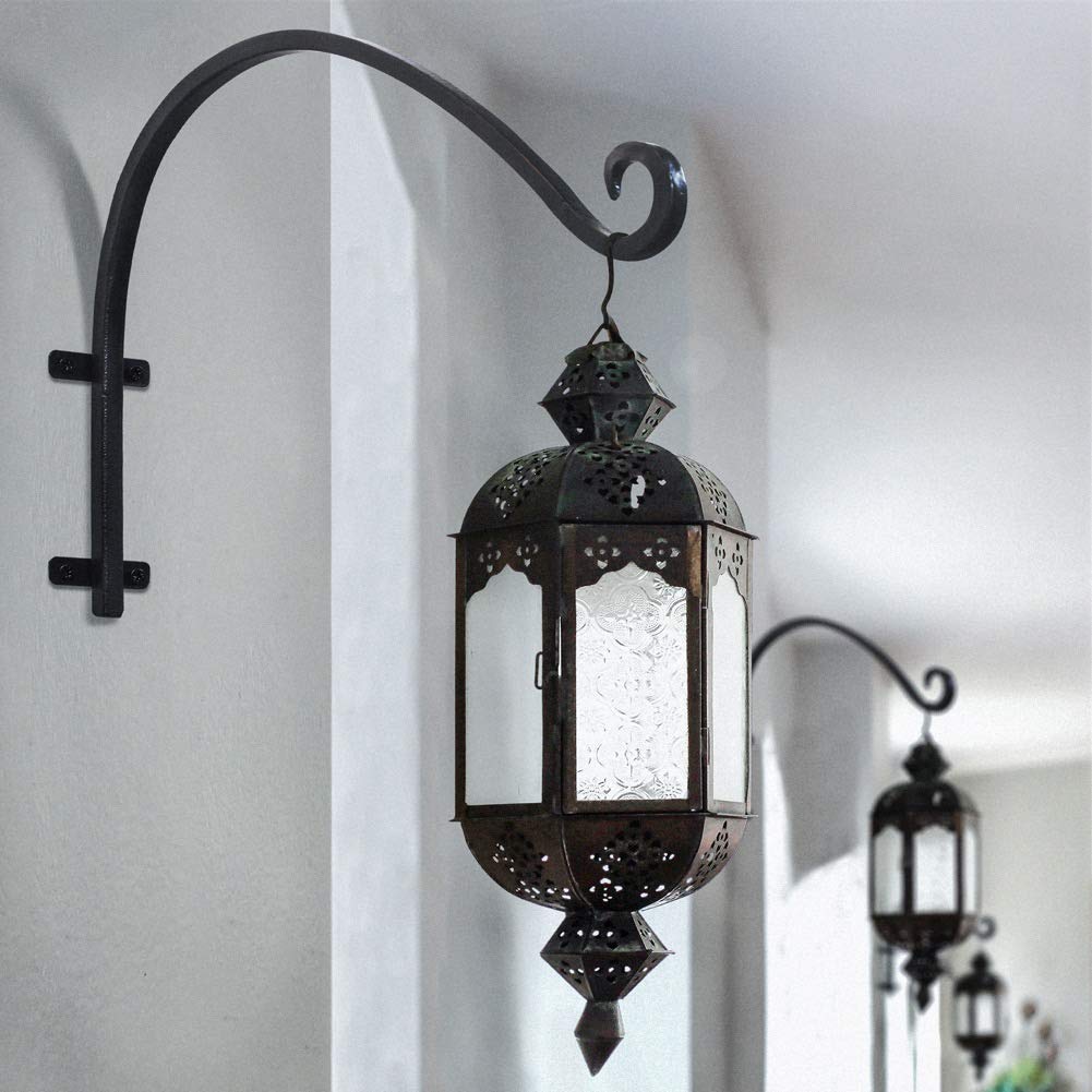 16-Inch Heavy Duty Metal Plant Hanger Bracket - Outdoor Wall Hook for Hanging Flower Baskets & Bird Feeders | Perfect for Garden, Patio, and Balcony Decor