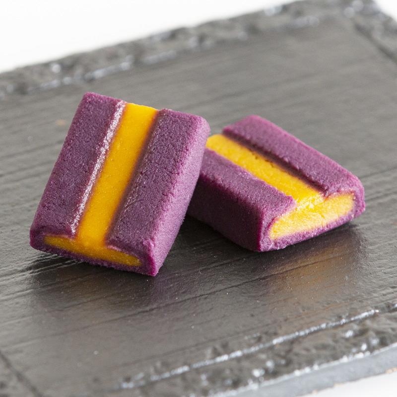 Okashi Goten Okinawan Gold & Purple Sweet Potato Bites - 6 Pieces - Authentic Japanese Snacks for Parties, Gifts & Healthy Snacking