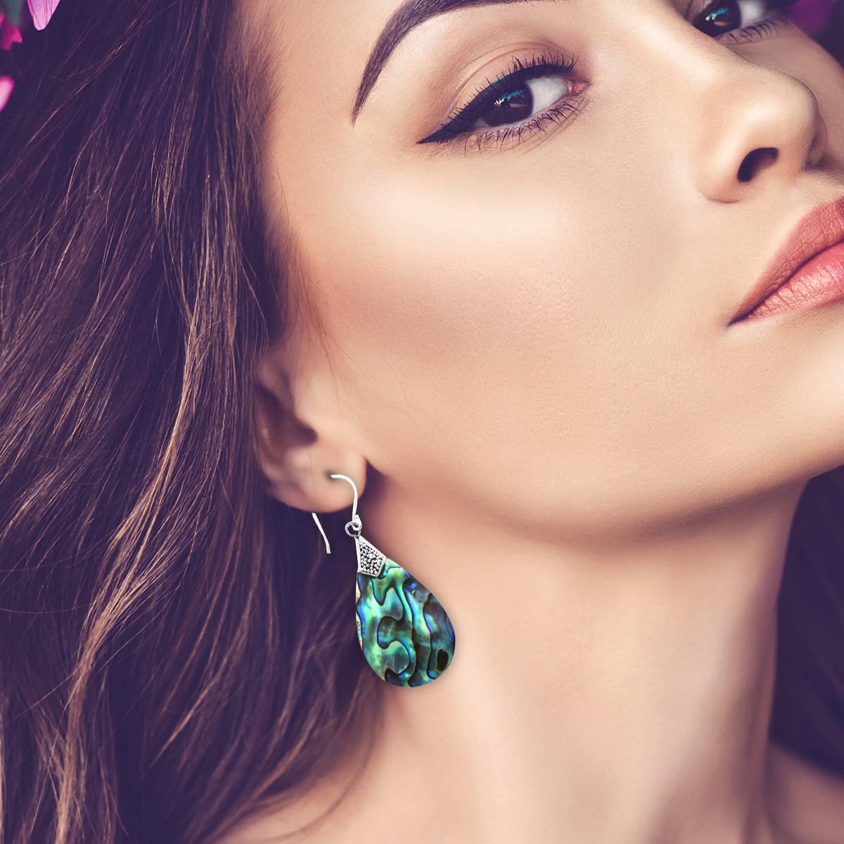 925 Sterling Silver Abalone Shell Dangle Earrings for Women – Stylish Beach Jewelry, Unique Birthday Gift – Perfect for Summer Outfits, Vacations & Special Occasions