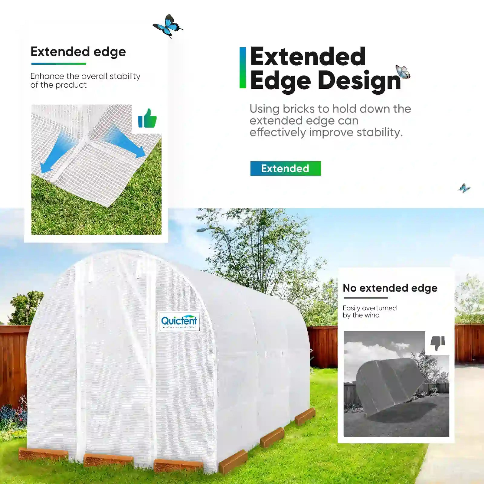10' x 6.6' x 6.6' Walk-in Greenhouse for Outdoor Gardening - Durable Polycarbonate Panels with UV Protection - Perfect for Growing Vegetables, Flowers & Herbs in Backyard or Patio