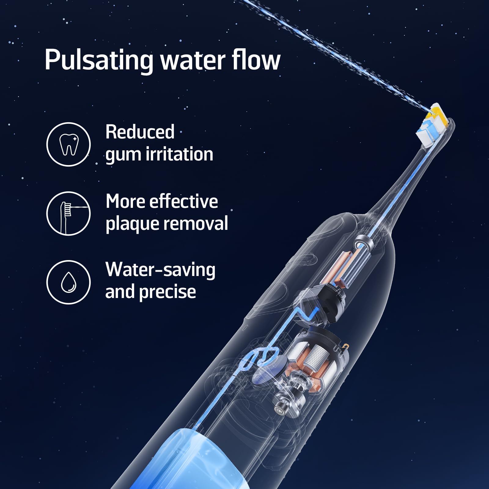 Soocas NEOS II Sonic Electric Toothbrush with Water Flosser - 5 Cleaning Modes, 100% Plaque Removal for Adults & Teens, Portable Cordless Oral Irrigator for Travel & Home Use, Pearl White - Perfect for Daily Dental Care & On-the-Go Oral Hygiene