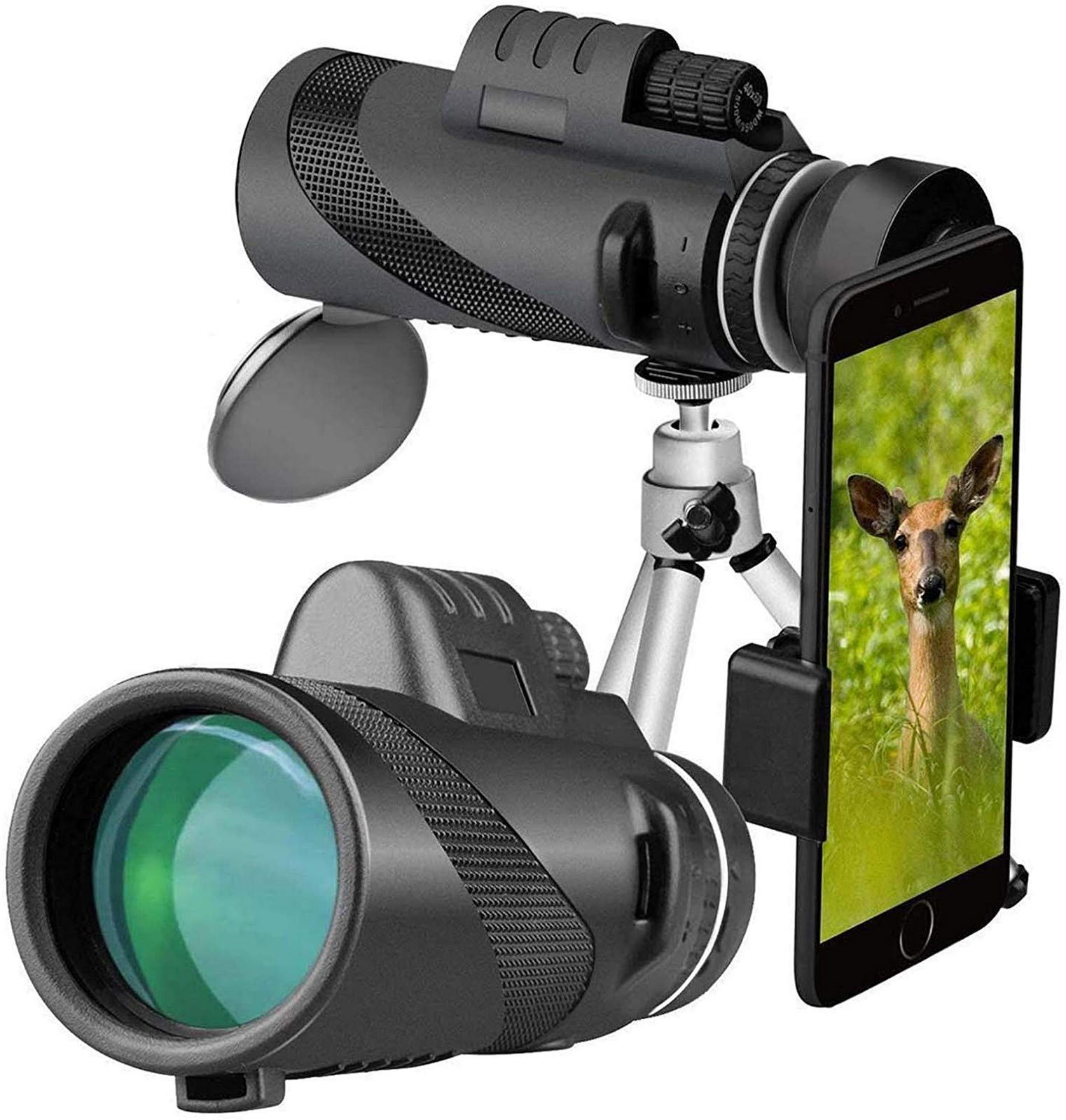 40x60 High Power Monocular Telescope for Adults - HD Zoom Monocular with Tripod & Phone Adapter - Perfect for Bird Watching, Hunting, Hiking, Travel & Outdoor Adventures