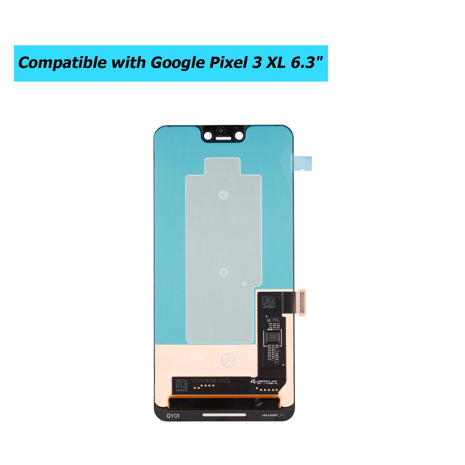 Google Pixel 3 XL G013C Replacement OLED Screen - 6.3