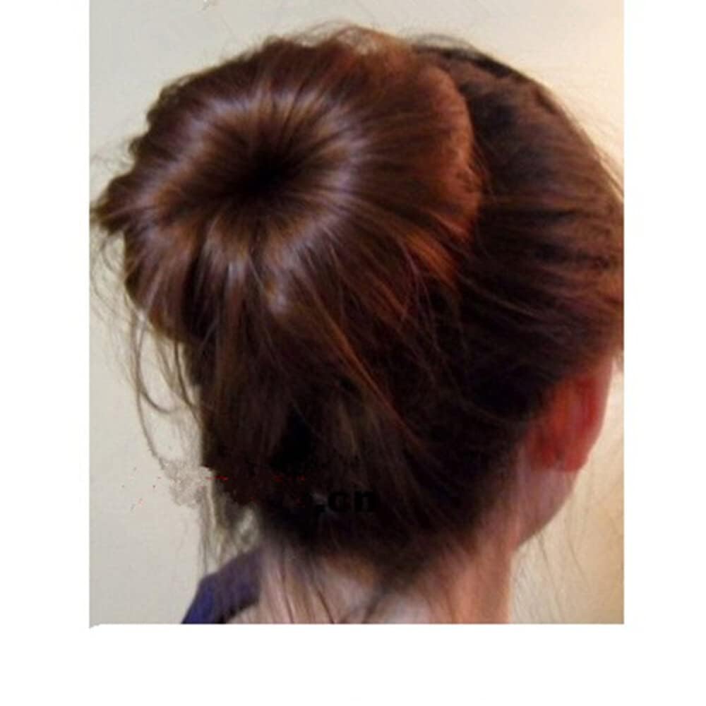 4Pcs Black Hair Bun Maker Magic Hair Styling Sponge Set - Hair Styling Tools for Women with Elastics & Ties - Perfect for Updos, Ponytails & Everyday Hairstyles