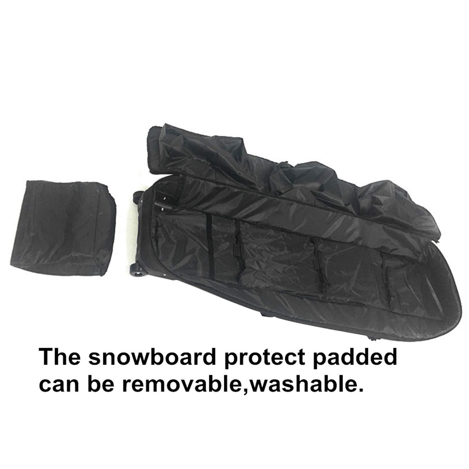 UNISTRENGH Wheeled Ski & Snowboard Travel Bag - Waterproof Padded Snowboard Backpack with Wheels for Air Travel - Perfect for Snowboarding Trips & Winter Vacations