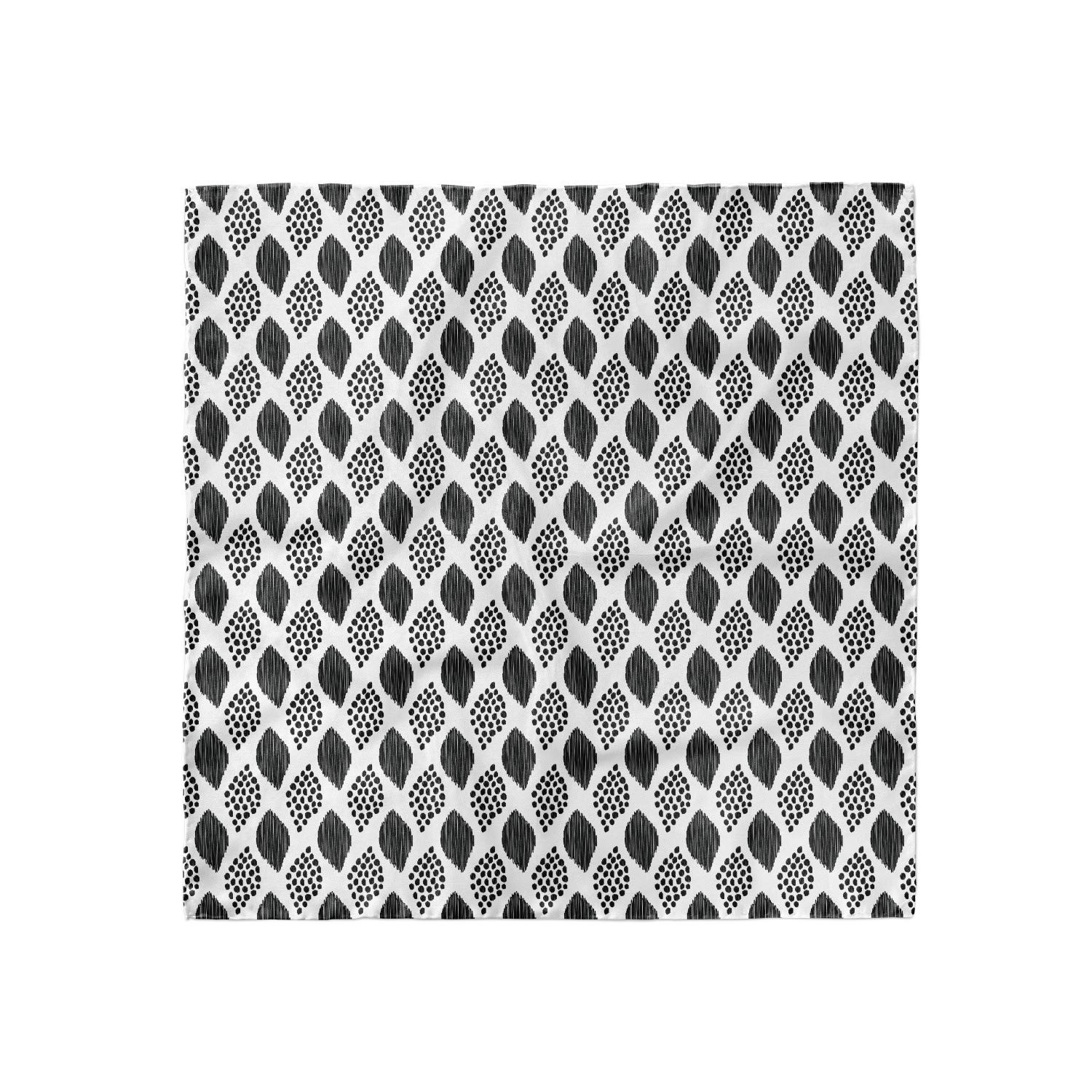 Ambesonne Black and White Head Scarf - Abstract Black Dots Hair Wrap for Women | Fashionable Hair Accessory for Church, Beach, Yoga & Everyday Use