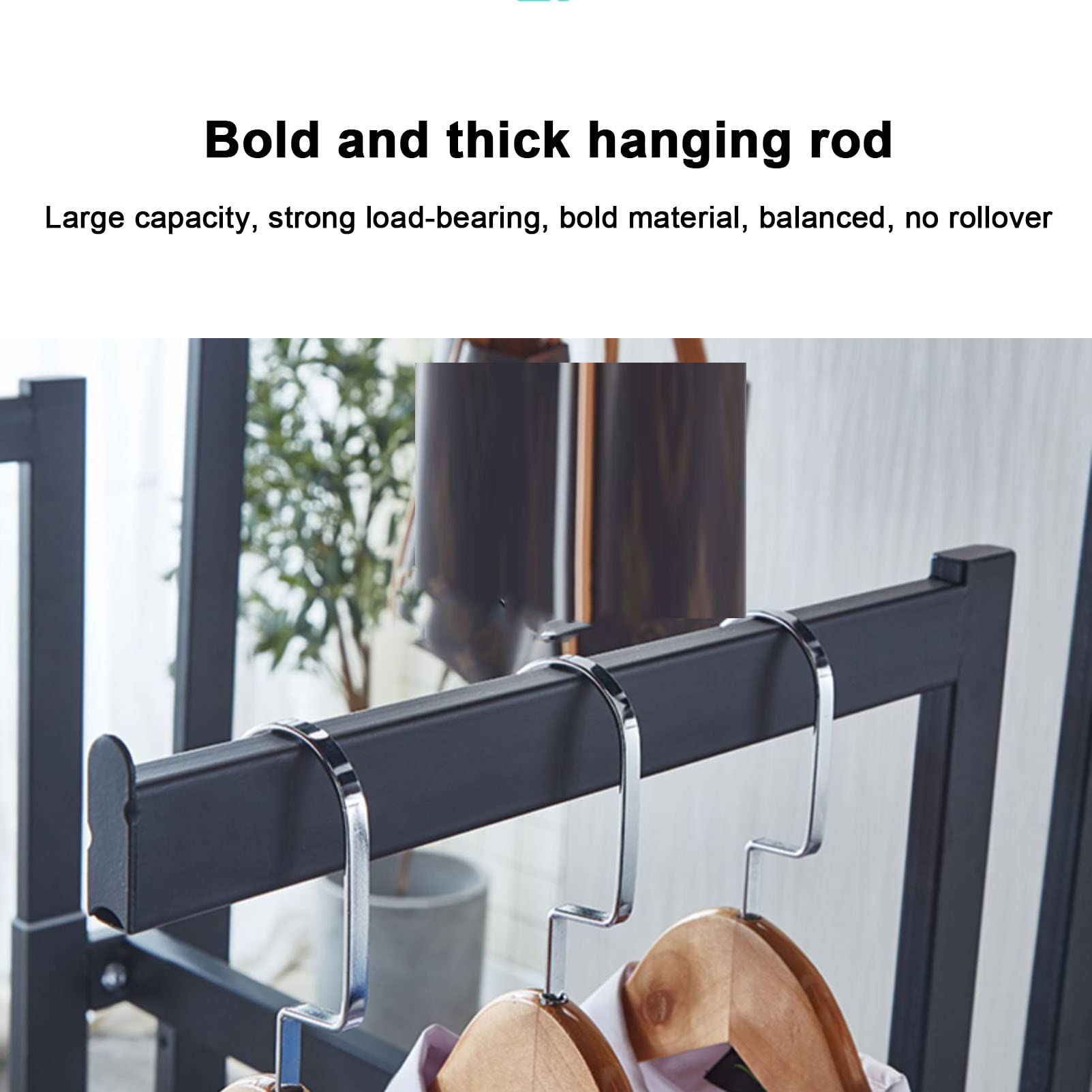 Heavy Duty 6-Way Commercial Garment Rack - Black Floor Standing Clothes Display for Boutiques & Retail Stores | Perfect for Clothing Stores, Fashion Showrooms and Retail Displays
