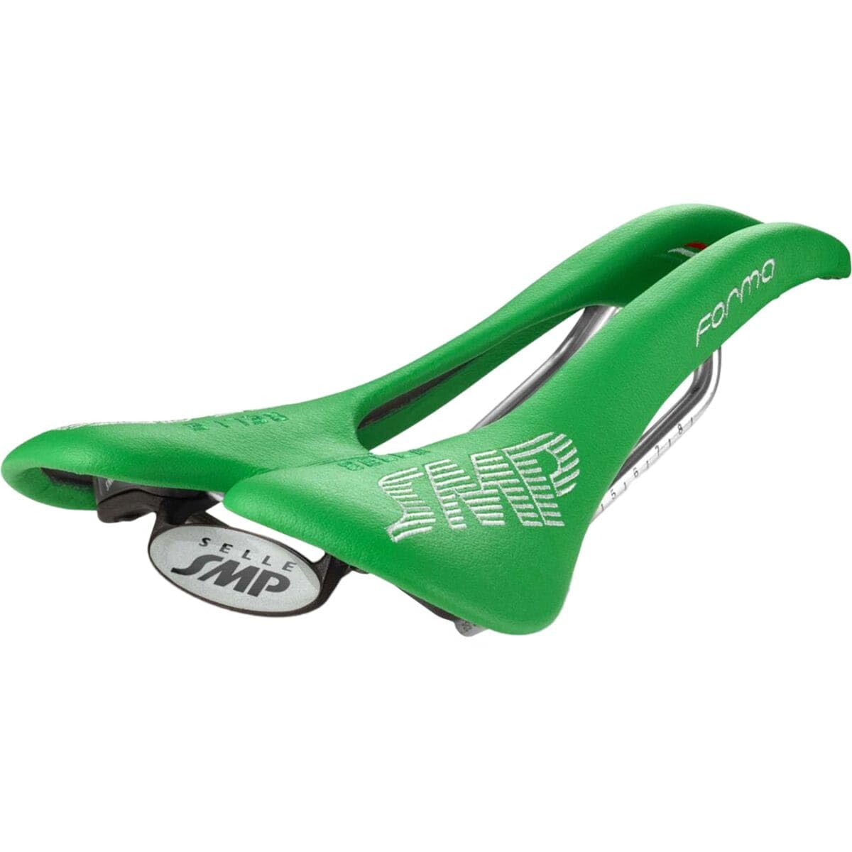 SMP Selle Forma Bike Saddle - Comfortable Green Cycling Seat for Road & Mountain Bikes - Made in Italy - One Size Universal Fit - Perfect for Long Distance Rides & Commuting