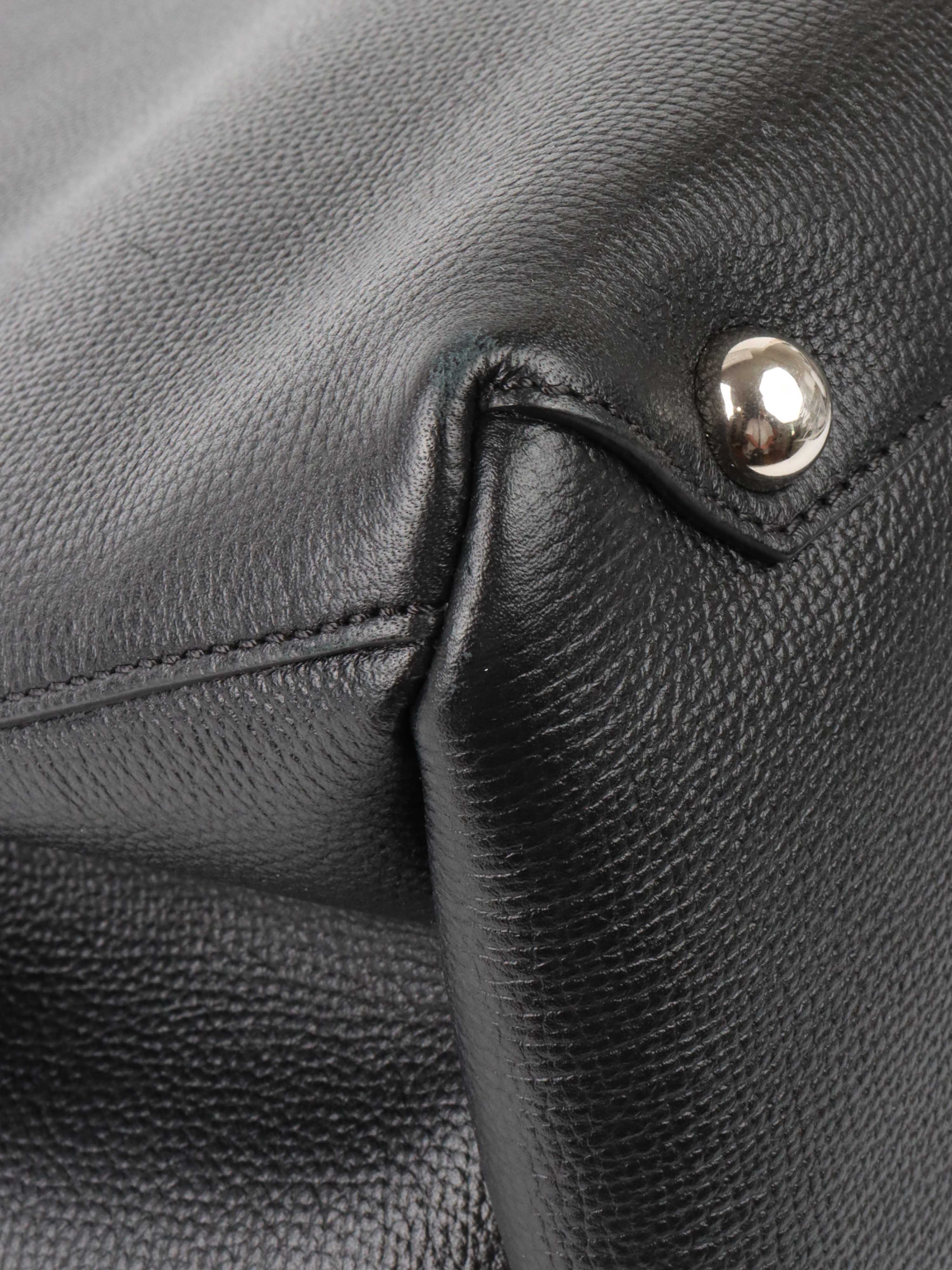 Burberry Black and Green Leather Tote Bag for Women - Luxury Designer Handbag for Work, Travel & Everyday Use