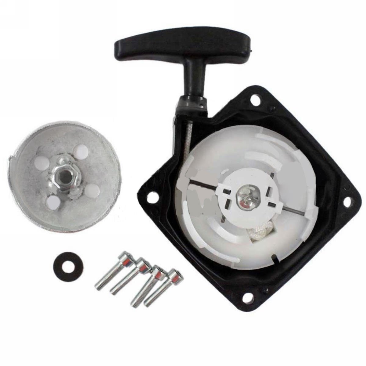 Universal Recoil Pull Starter Assembly Replacement Part for Lawn Mower, Brush Cutter & Strimmer - Durable Garden Tool Accessory for Easy Engine Starting | Perfect for Lawn Care, Landscaping & Yard Maintenance
