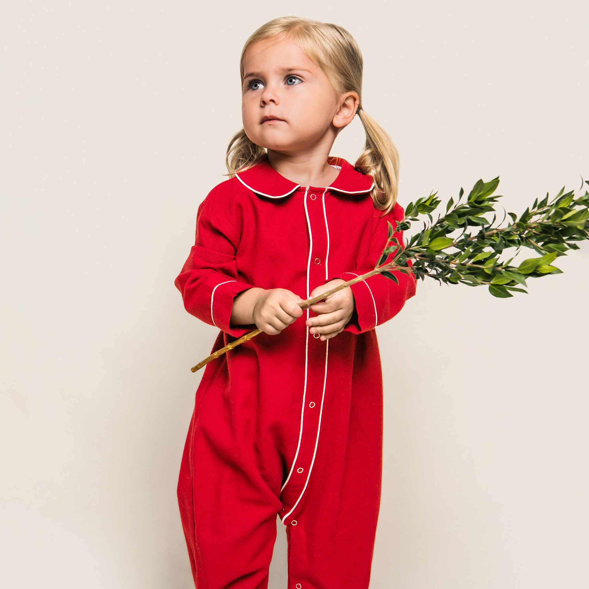 Soft Red Flannel Cambridge Romper for Baby - Cozy & Comfortable Outfit for Playtime & Family Photos