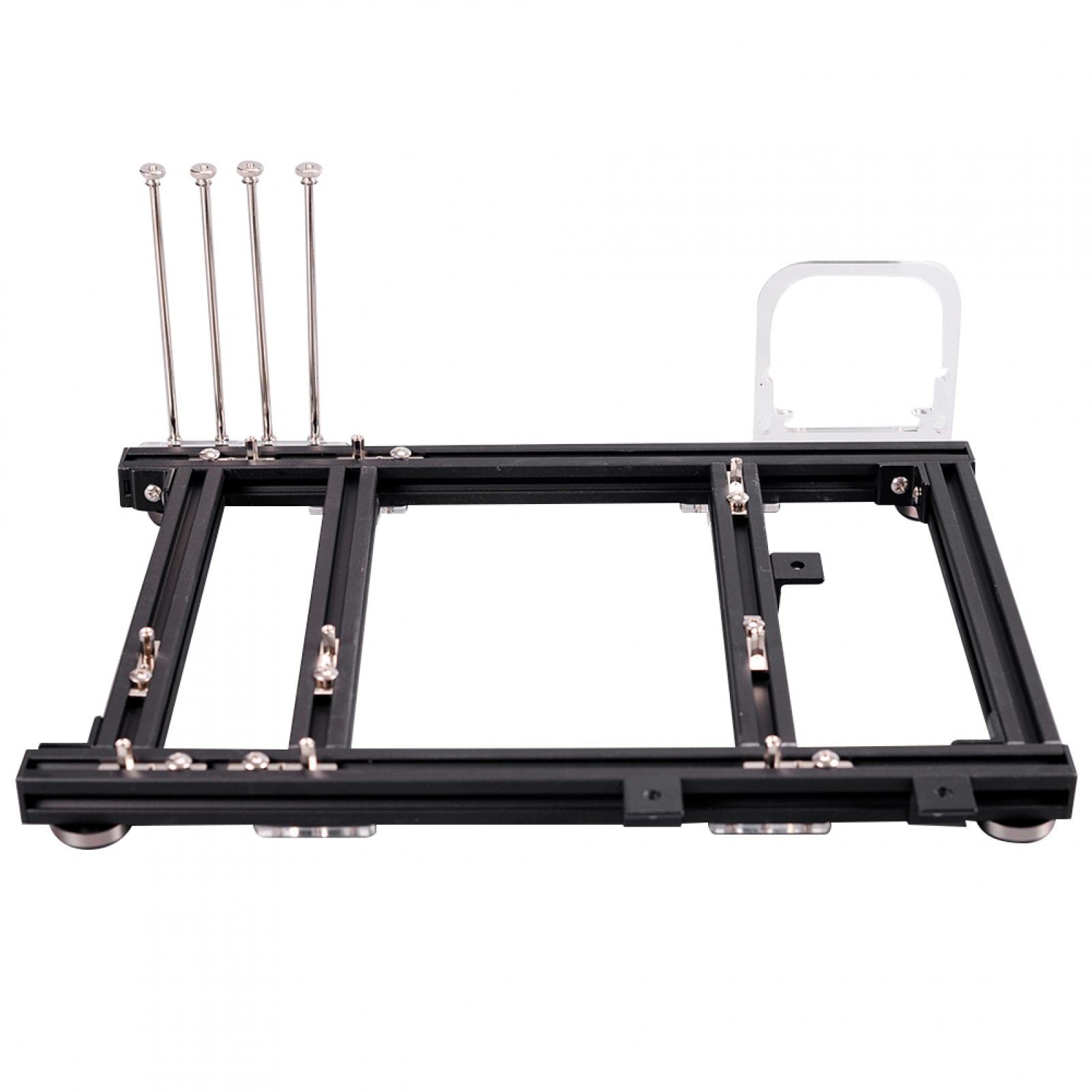 Premium Aluminum Alloy M-ATX Computer Case - DIY Open Frame Design for Overclocking & Testing | Full Black | Perfect for Gaming Rigs, Workstations & PC Builders