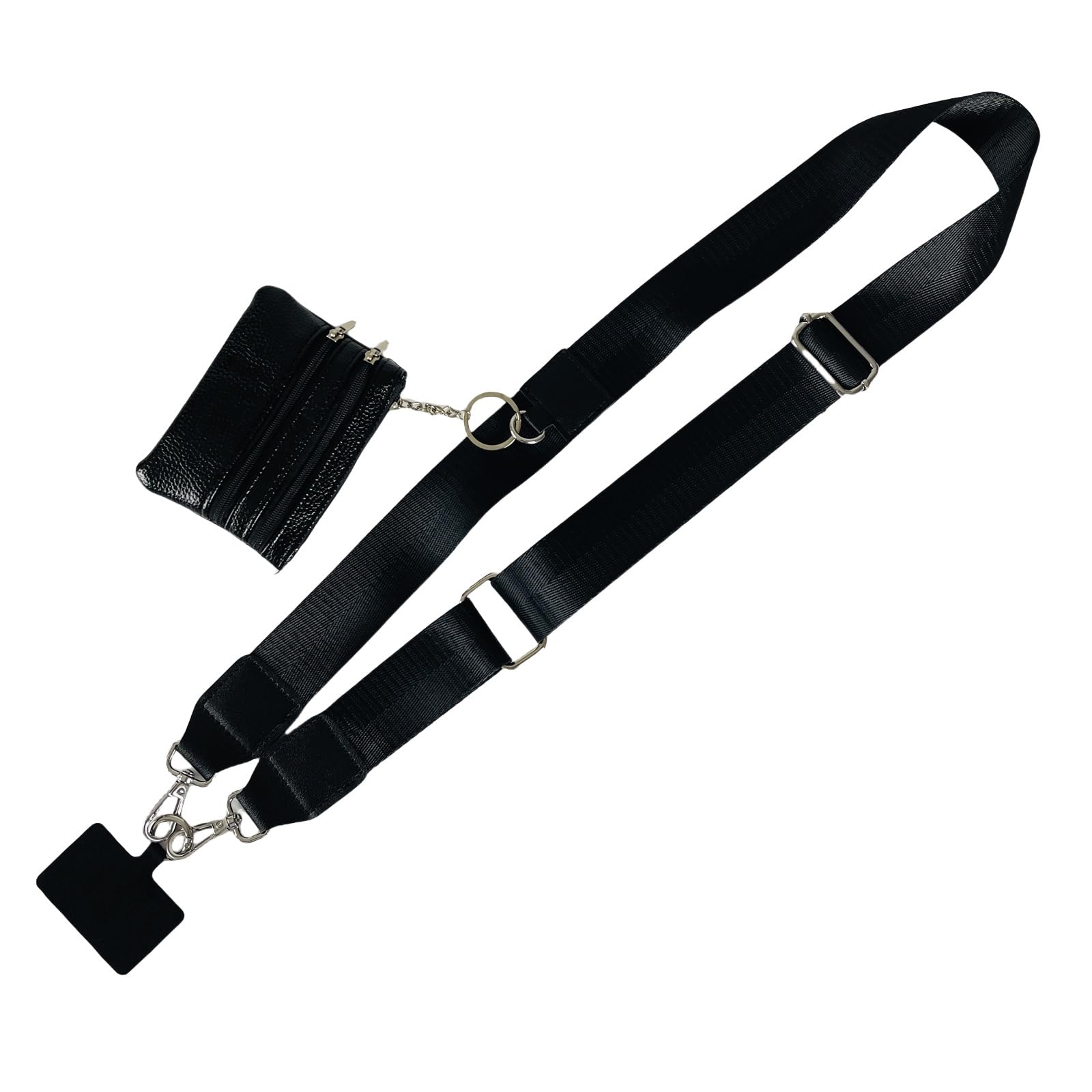 4 Pack Adjustable Phone Lanyard with Zipper Wallet Pouch - Hands-Free Crossbody Strap for iPhone, Samsung & Smartphones - Perfect for Travel, Shopping & Outdoor Activities