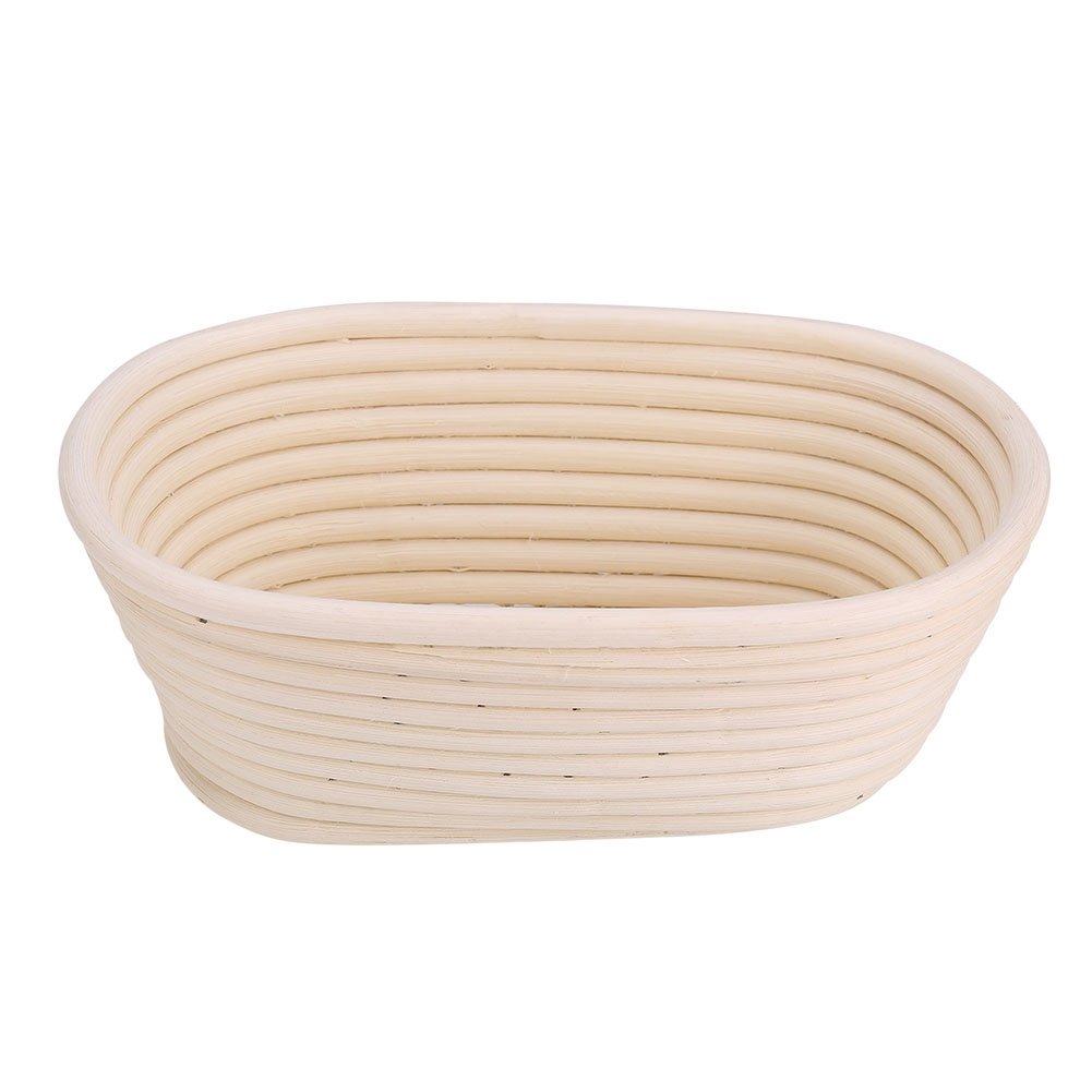 Yencoly Natural Cane Banneton Basket - Handmade Unbleached Bread Proofing Basket for Sourdough Baking, Dough Rising & Artisan Bread Making (21x14x8cm) - Perfect for Home Bakers & Professional Kitchens