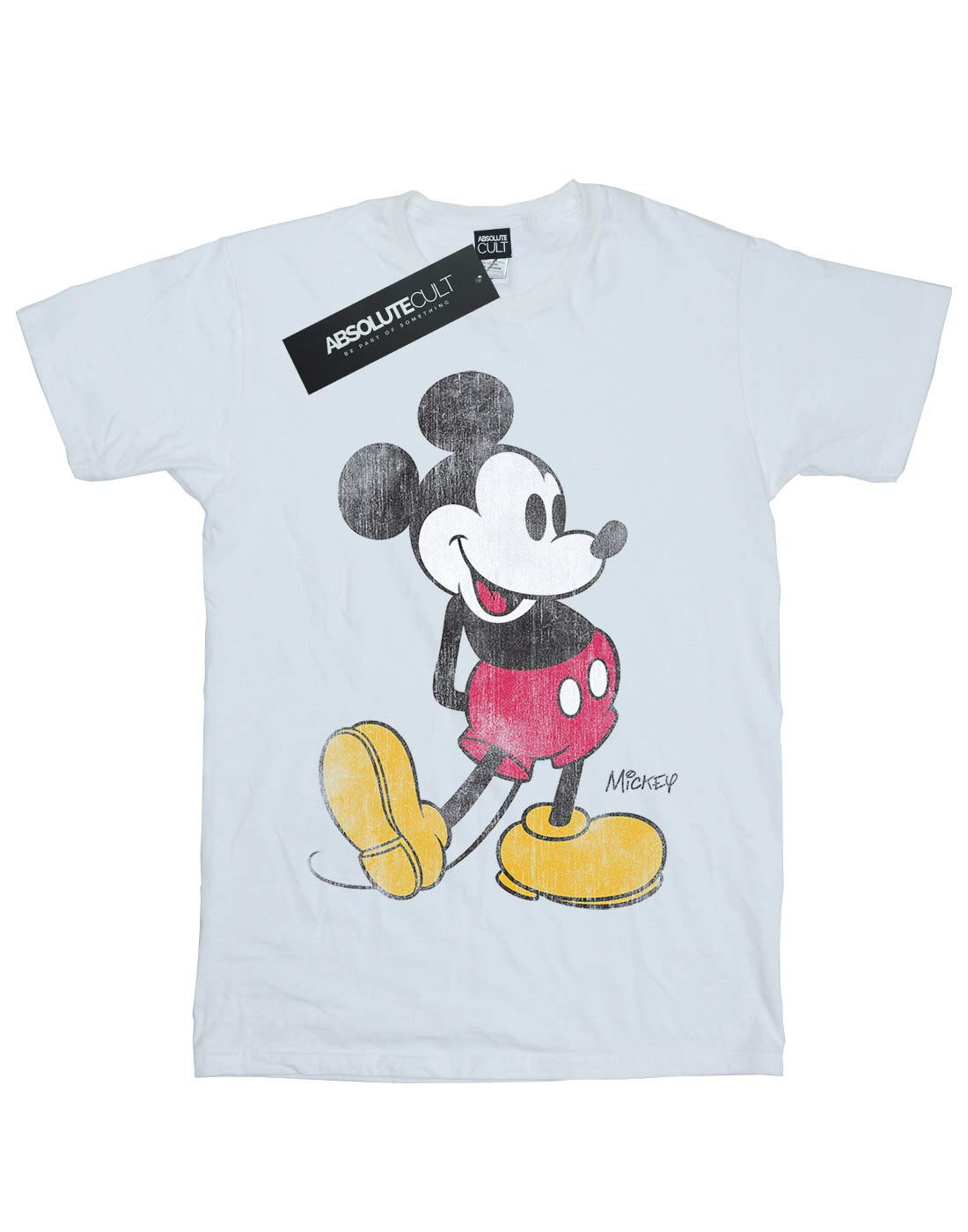 Disney Mickey Mouse Classic Kick T-Shirt for Boys 5-6 Years - White Cotton Short Sleeve Tee | Perfect for Playdates, Birthday Parties & Disney Theme Outfits