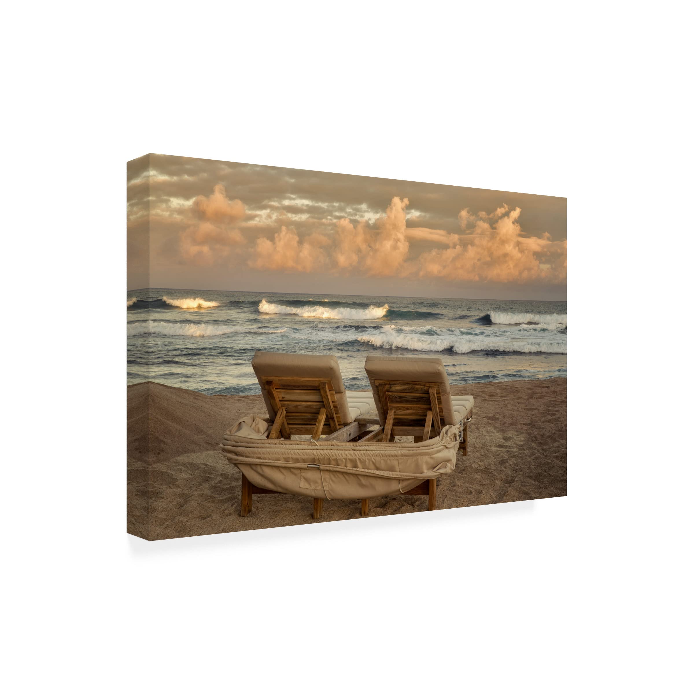 Dennis Frates 'Beach Chair 10' Canvas Wall Art Print - Coastal Decor, Modern Home & Office Wall Decor - Perfect for Living Room, Bedroom, Beach House
