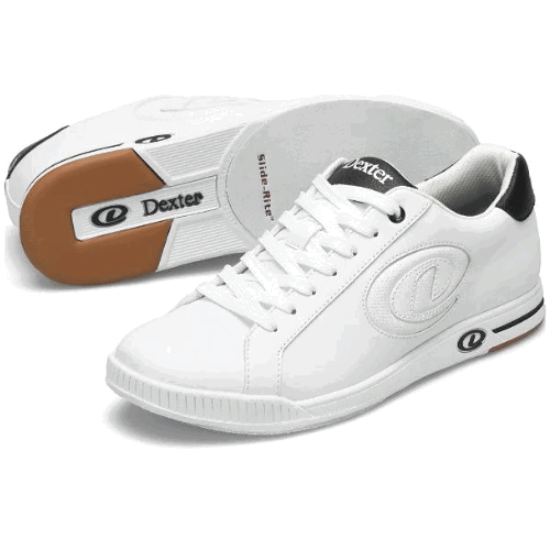 Dexter Men's Nash White Bowling Shoes - Comfortable & Durable for League Play & Casual Bowling