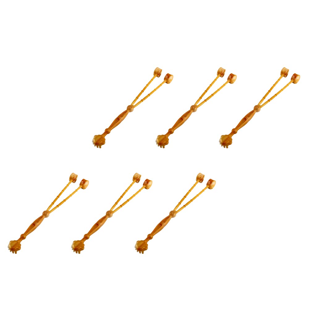 EXCEART 6-Piece Manual Back Massager Set - Double-Sided Knock Hammer for Body, Head & Neck Pain Relief - Meridian Therapy Massage Stick for Relaxation at Home, Office & Travel