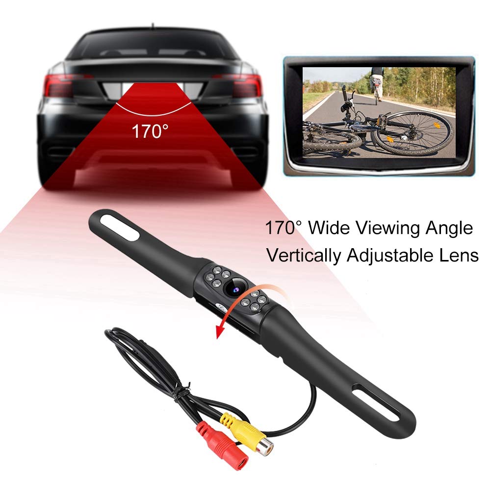 170° HD Waterproof Universal Rear View Backup Camera with 8 LED Night Vision - Perfect for Car Parking & Safety (Ideal for Trucks, SUVs, RVs)