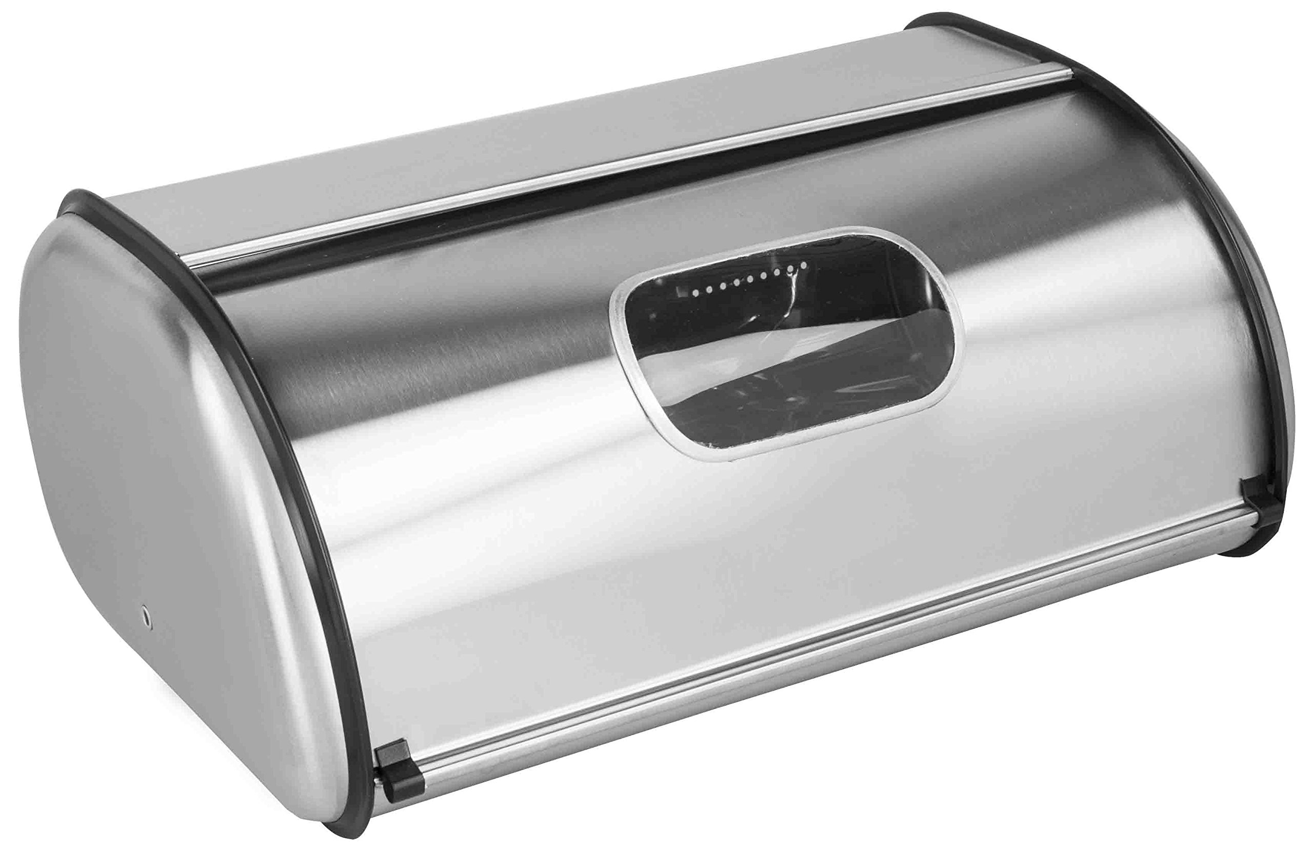 Stainless Steel Bread Box for Kitchen - Home Basics Silver Bread Storage Container | Keep Bread Fresh, Organize Countertop, Perfect for Pantry, Dining Room & Bakery Style Display